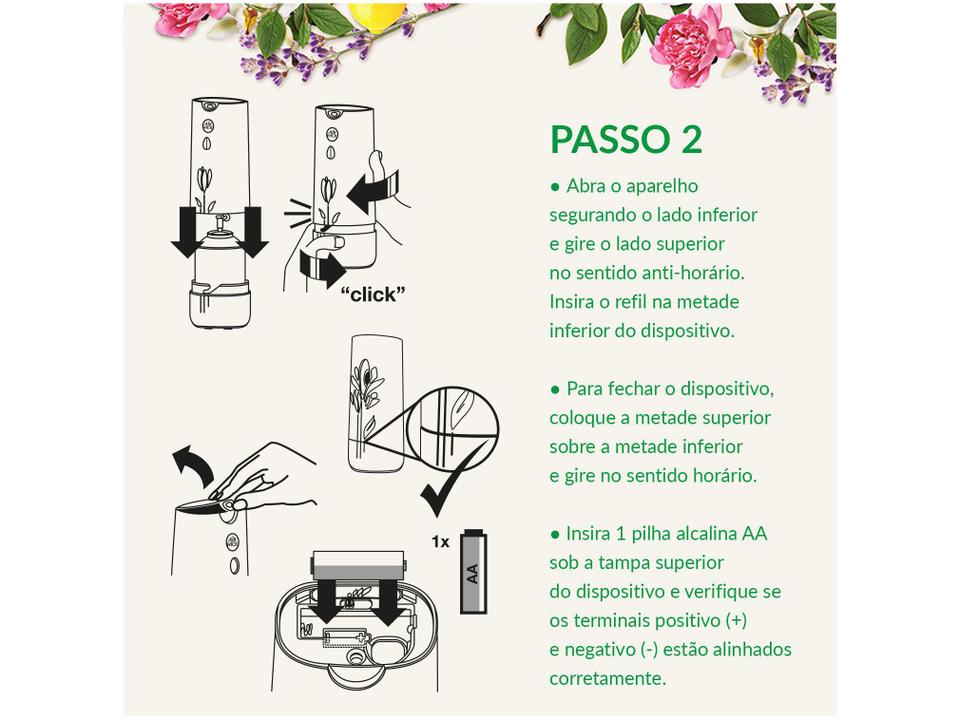 Aromatizador Bom Ar Spray Automático Freshmatic Flor de Algodão com Refil 250ml - 6