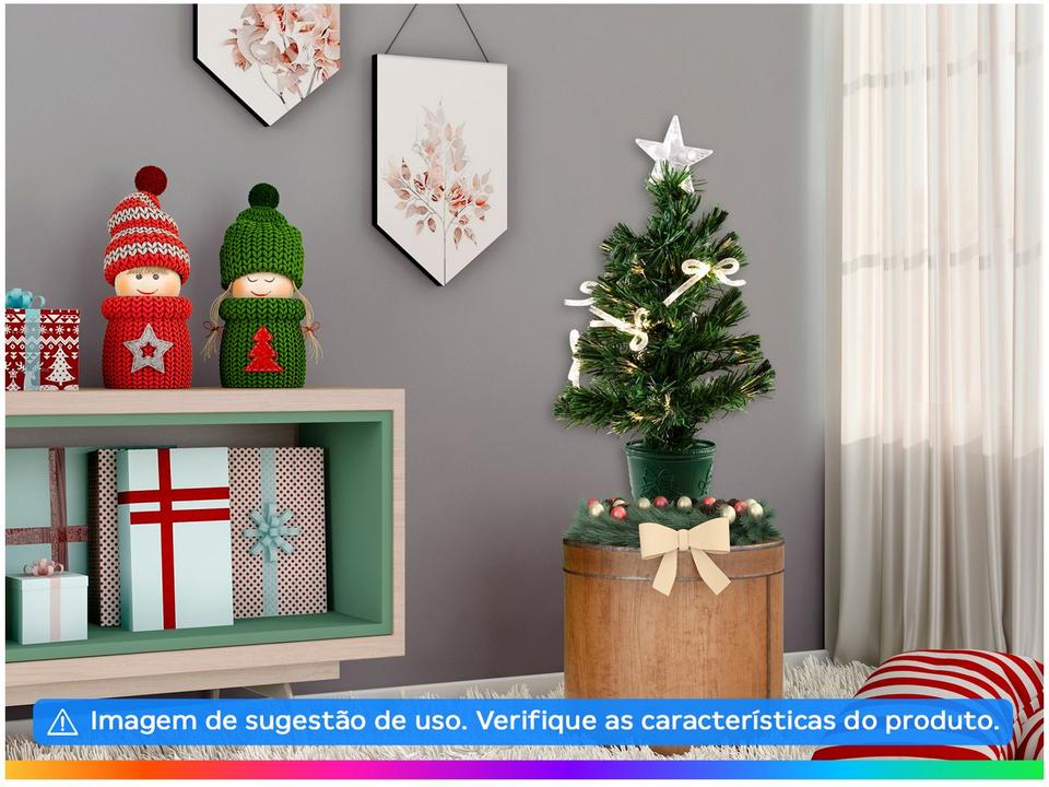 Árvore de Natal Fibra Ótica 60cm com Luzes - 1