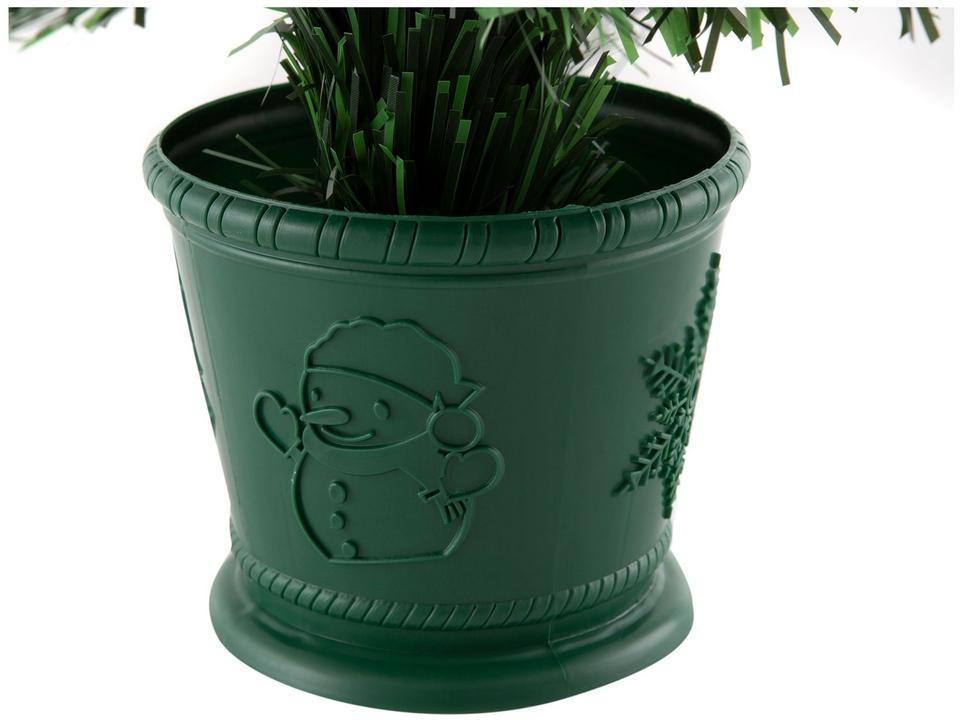 Árvore de Natal Fibra Ótica Verde 60cm com Luzes - 3
