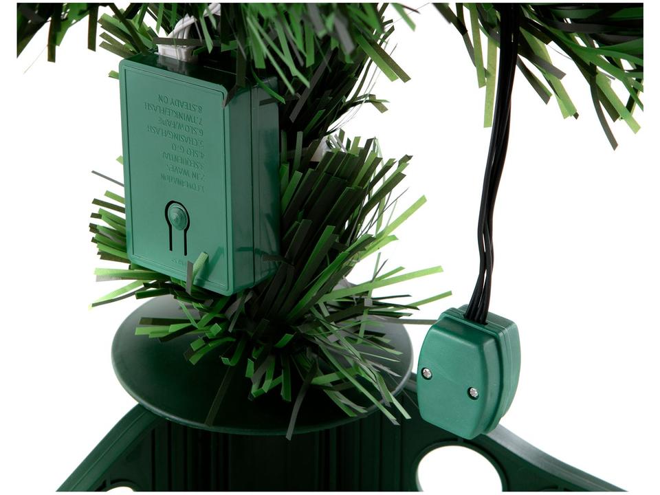 Árvore de Natal Fibra Ótica Verde 90cm com Bolas - 7
