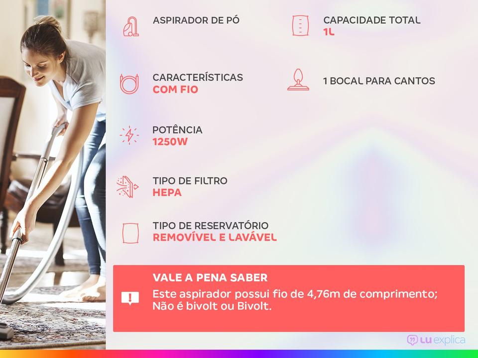 Aspirador de Pó 2 em 1 Britânia Filtro HEPA - 1