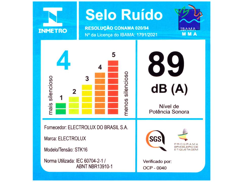 Aspirador de Pó 2 em 1 Electrolux com Filtro HEPA 1500W Cyclonic Power STK16 Cinza - 17