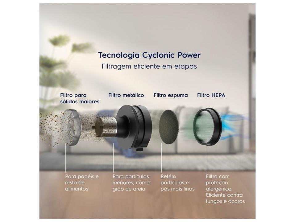 Aspirador de Pó 2 em 1 Electrolux sem Fio a Bateria com Filtro HEPA 90W Efficient ERG019 - 3