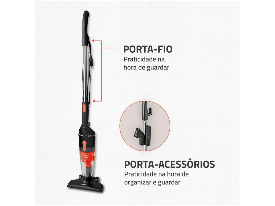 Aspirador de Pó 2 em 1 Mondial 1100W AP-35 Preto e Laranja - 5