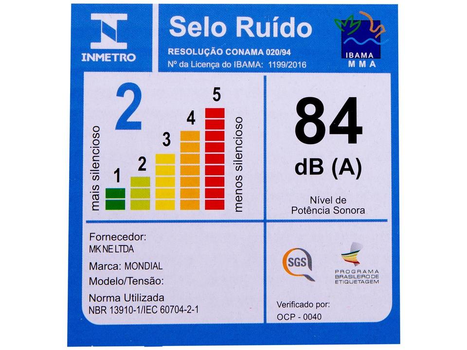 Aspirador de Pó 2 em 1 Mondial 1100W Turbo Cycle AP-36 Vermelho e Preto - 20