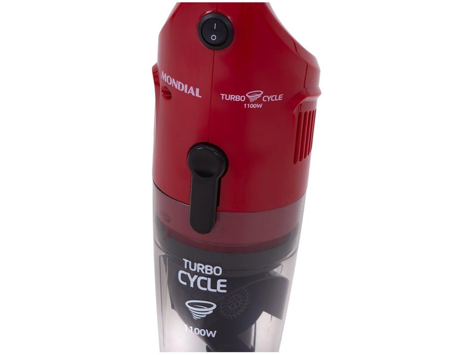 Aspirador de Pó 2 em 1 Mondial 1100W Turbo Cycle AP-36 Vermelho e Preto - 17