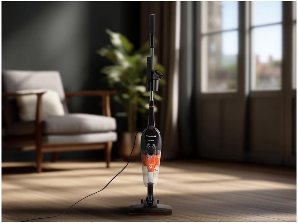 Aspirador de Pó 2 em 1 Mondial 1500W Turbo Cycle AP-40-B Preto e Laranja - 1