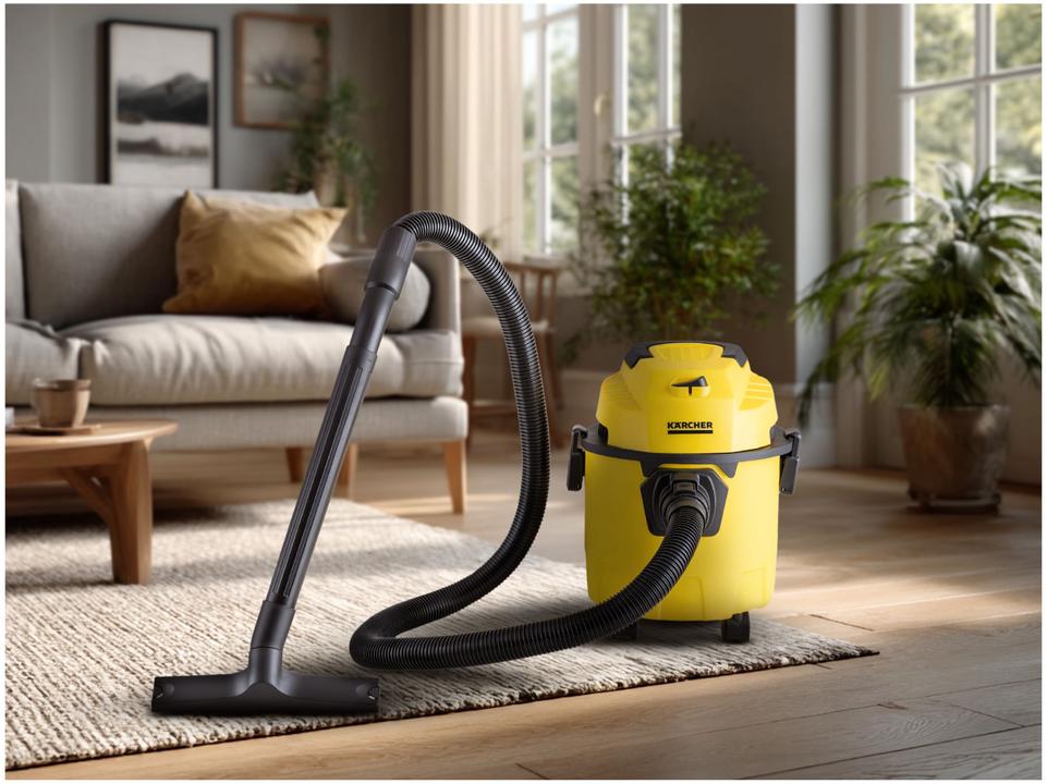 Aspirador de Pó e Água 3 em 1 Kärcher 1500W WDL 1 Amarelo - 1