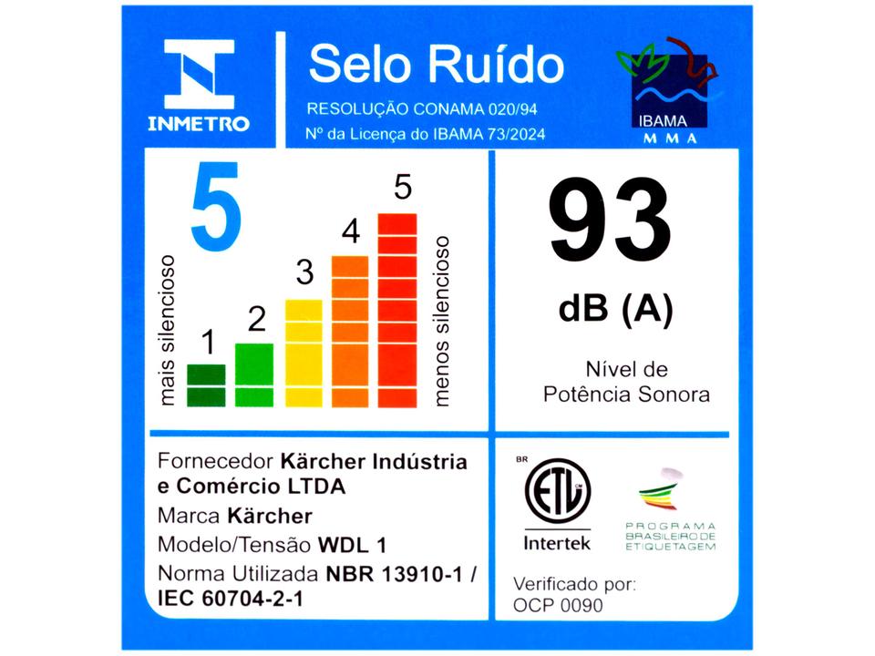 Aspirador de Pó e Água 3 em 1 Kärcher 1500W WDL 1 Amarelo - 12