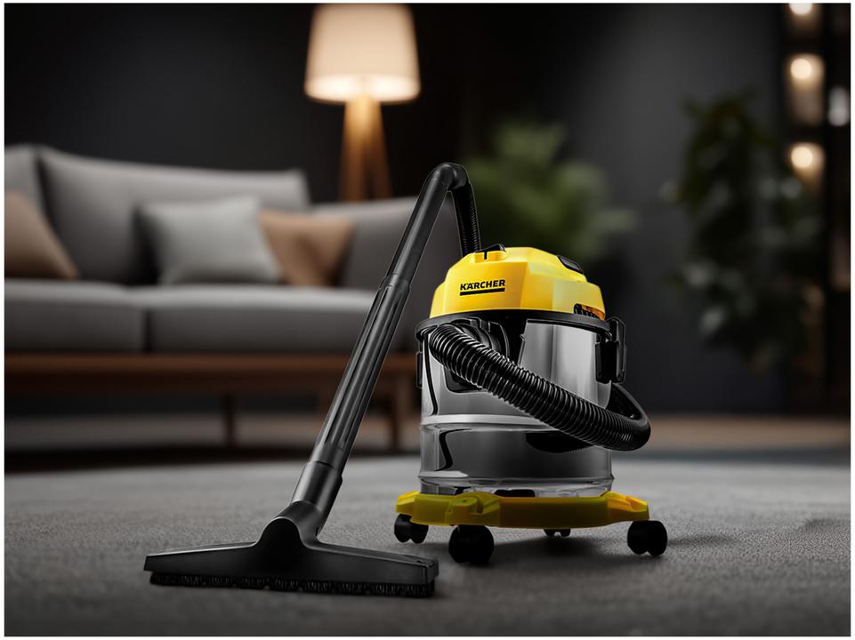 Aspirador de Pó e Água 3 em 1 Kärcher com Filtro HEPA 1700W WDL 1S Amarelo - 1