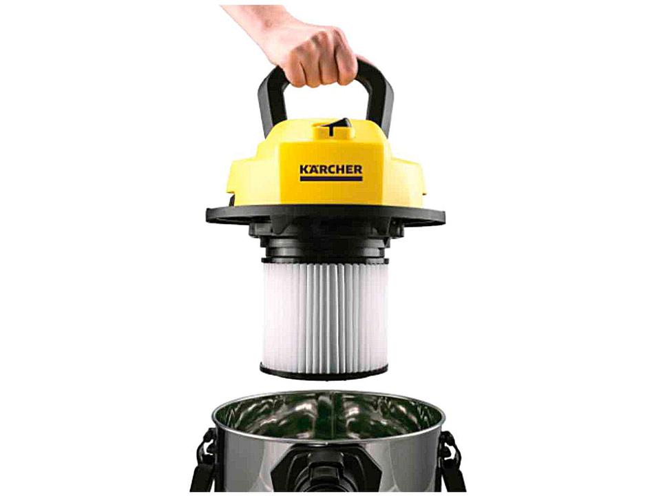 Aspirador de Pó e Água 3 em 1 Kärcher com Filtro HEPA 1700W WDL 1S Amarelo - 8