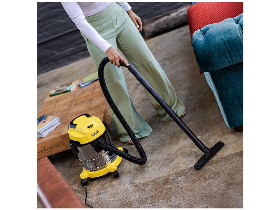 Aspirador de Pó e Água 3 em 1 Kärcher com Filtro HEPA 1700W WDL 1S Amarelo - 3