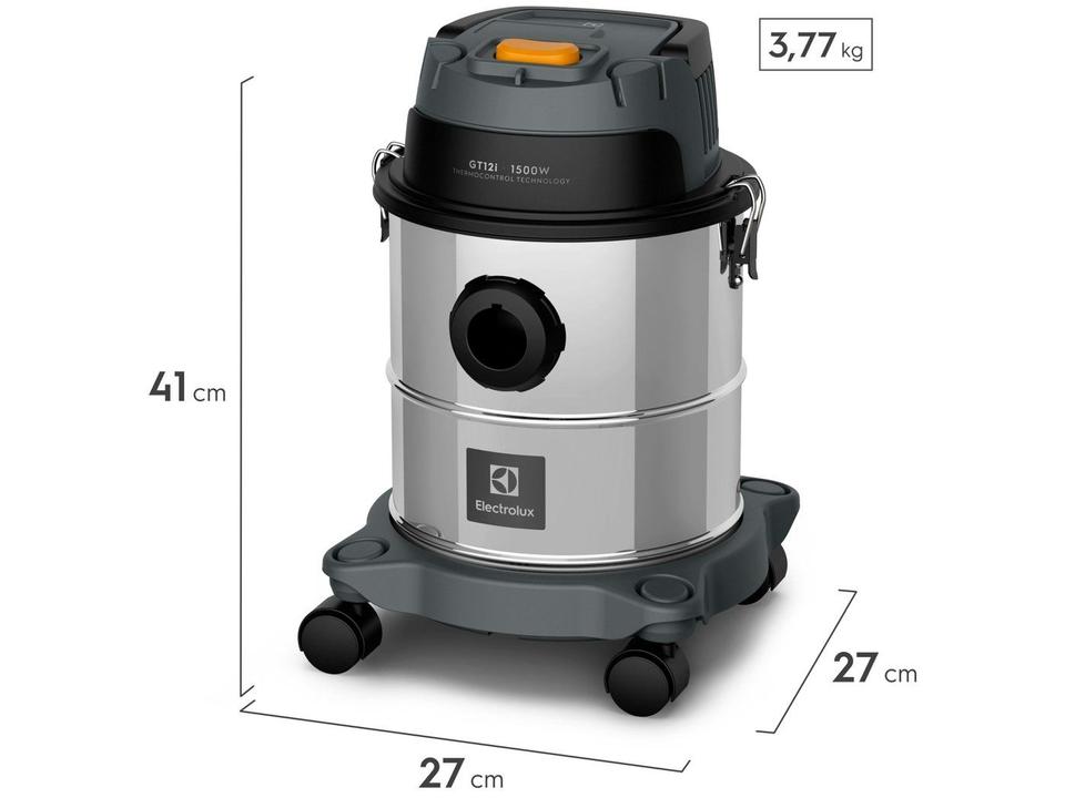 Aspirador de Pó e Água Inox Electrolux 1500W 12L GT12i - 7