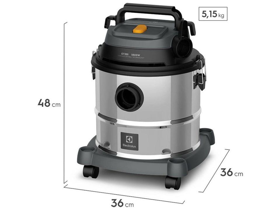 Aspirador de Pó e Água Inox Electrolux 1800W 20L GT20i - 2