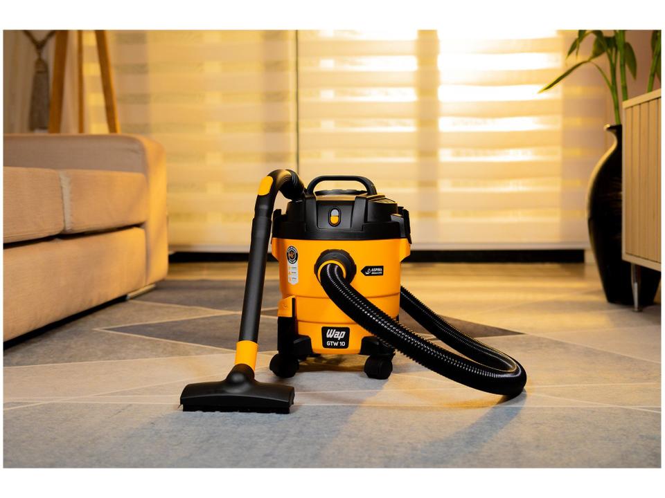 Aspirador de Pó e Água Wap GTW 10 com Porta Acessórios 1400W Amarelo e Preto - 21