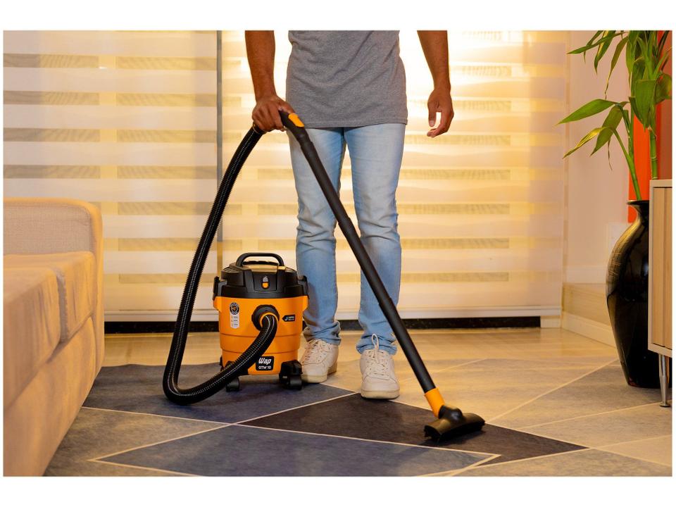 Aspirador de Pó e Água Wap GTW 10 com Porta Acessórios 1400W Amarelo e Preto - 18