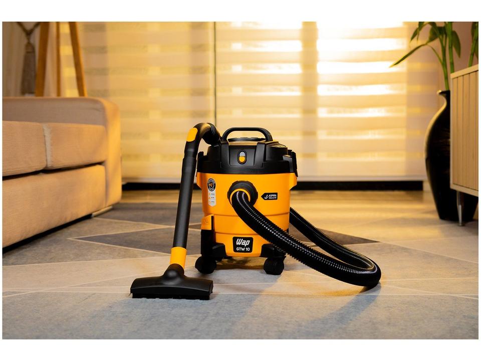 Aspirador de Pó e Água Wap GTW 10 com Porta Acessórios 1400W Amarelo e Preto - 21