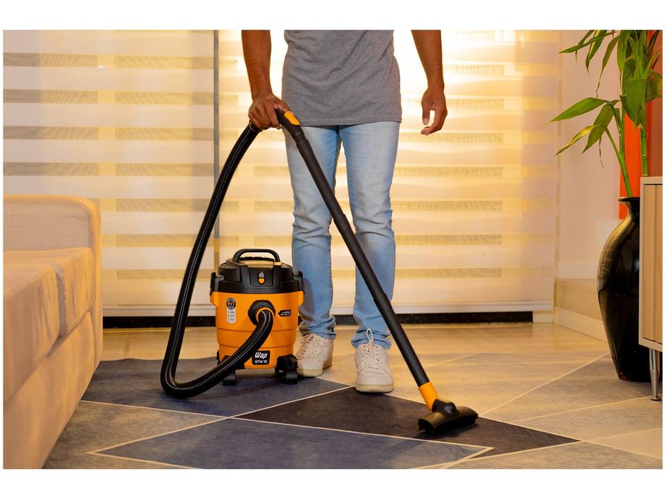 Aspirador de Pó e Água Wap GTW 10 com Porta Acessórios 1400W Amarelo e Preto - 18