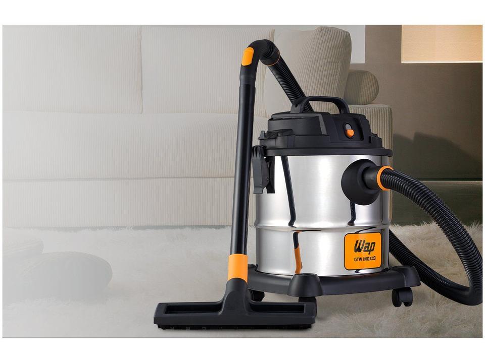 Aspirador de Pó e Água Wap GTW Inox 20 com Porta Acessórios 1600W Inox e Preto - 13
