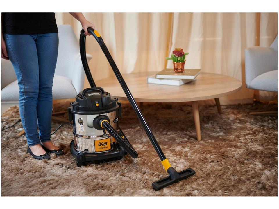 Aspirador de Pó e Água Wap GTW Inox 20 com Porta Acessórios 1600W Inox e Preto - 3