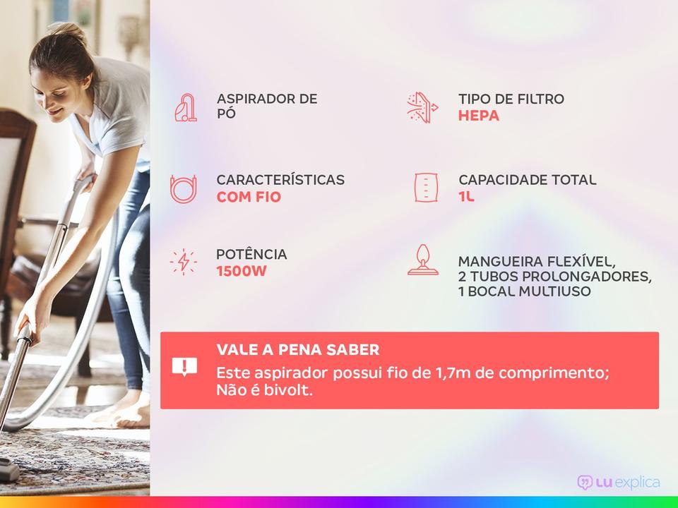 Aspirador de Pó Mondial Filtro HEPA 1500W AP-15 - 1