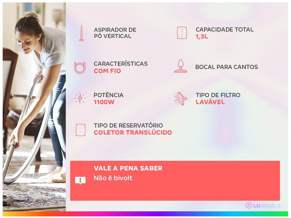 Aspirador de Pó Portátil e Vertical Mondial 1100W - 1