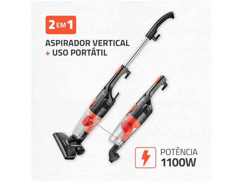 Aspirador de Pó Portátil e Vertical Mondial 1100W - 2