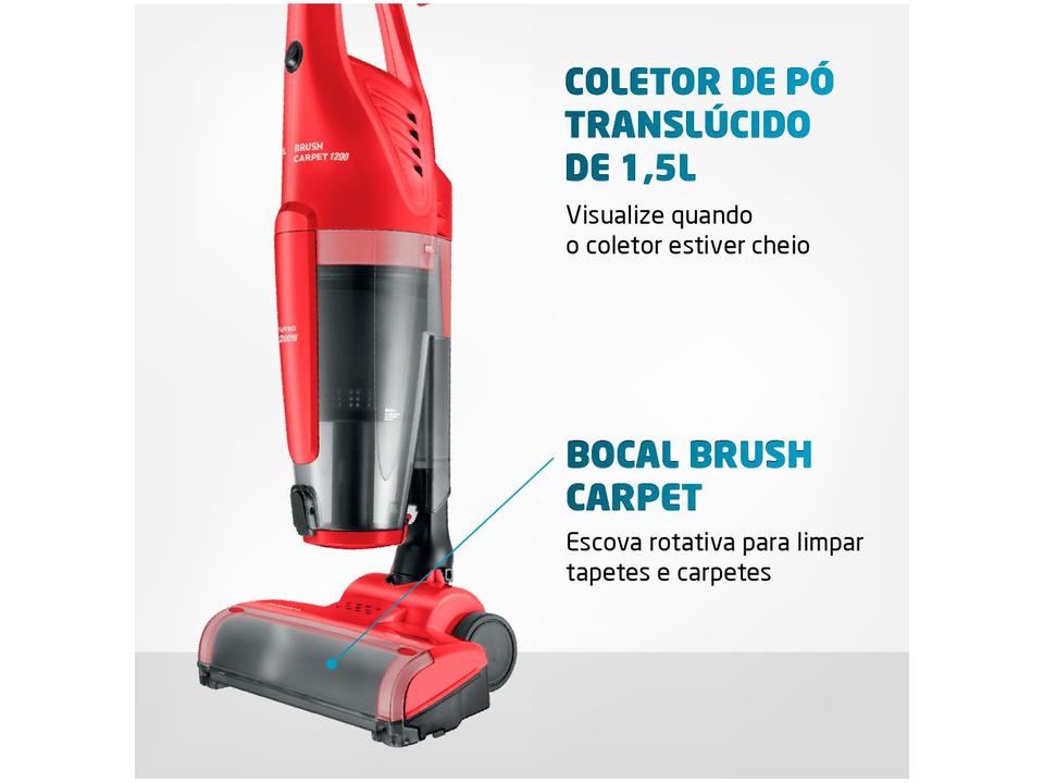 Aspirador de Pó Portátil e Vertical Mondial 1200W - com Filtro HEPA Brush Carpet 1200 AP-25 4247-01 - 110 V - 3