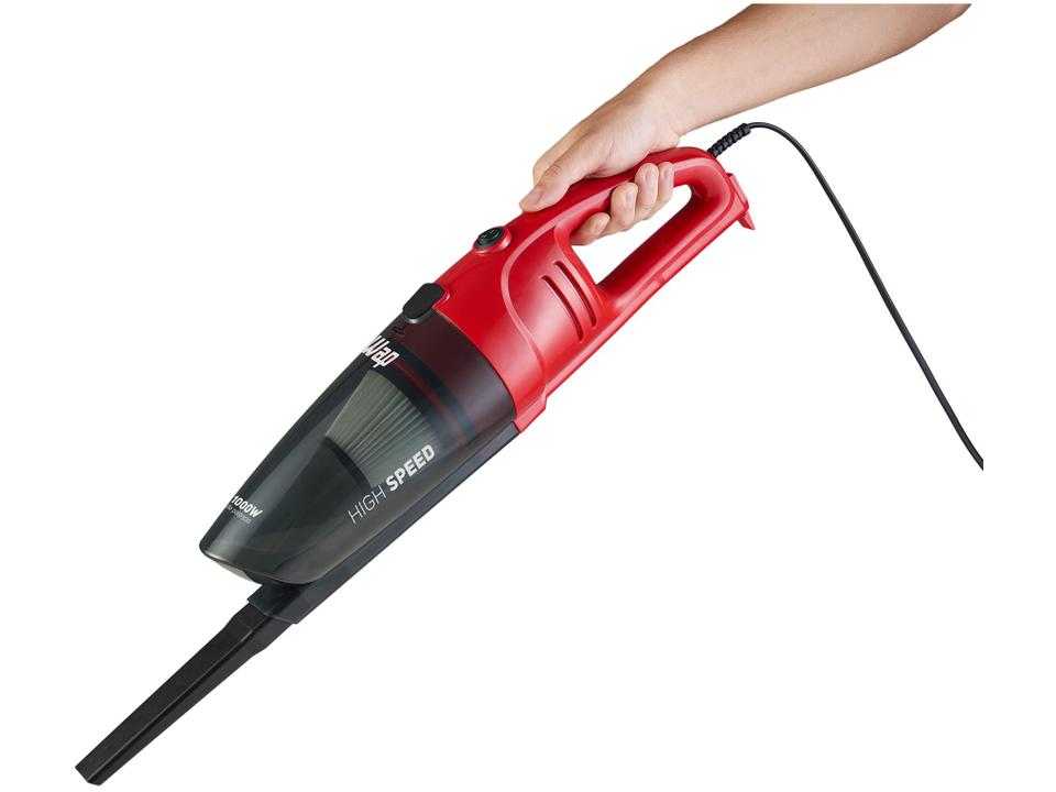 Aspirador de Pó Portátil e Vertical Wap Filtro HEPA 1000W High Speed Vermelho e Preto - 8