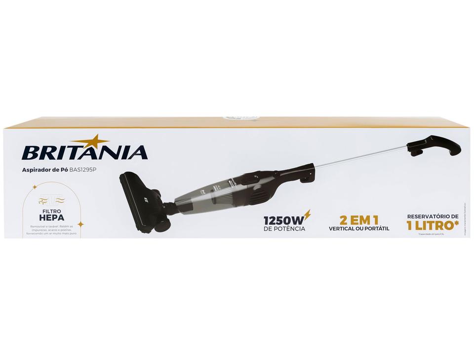 Aspirador de Pó Vertical Britânia Filtro HEPA 1250W BAS1295P Preto - 13