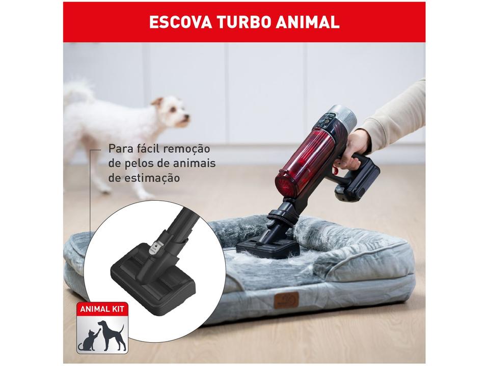 Aspirador de Pó Vertical e Portátil Arno sem Fio a Bateria 250W X-Force Flex 9.60 RH20 Vermelho - 6