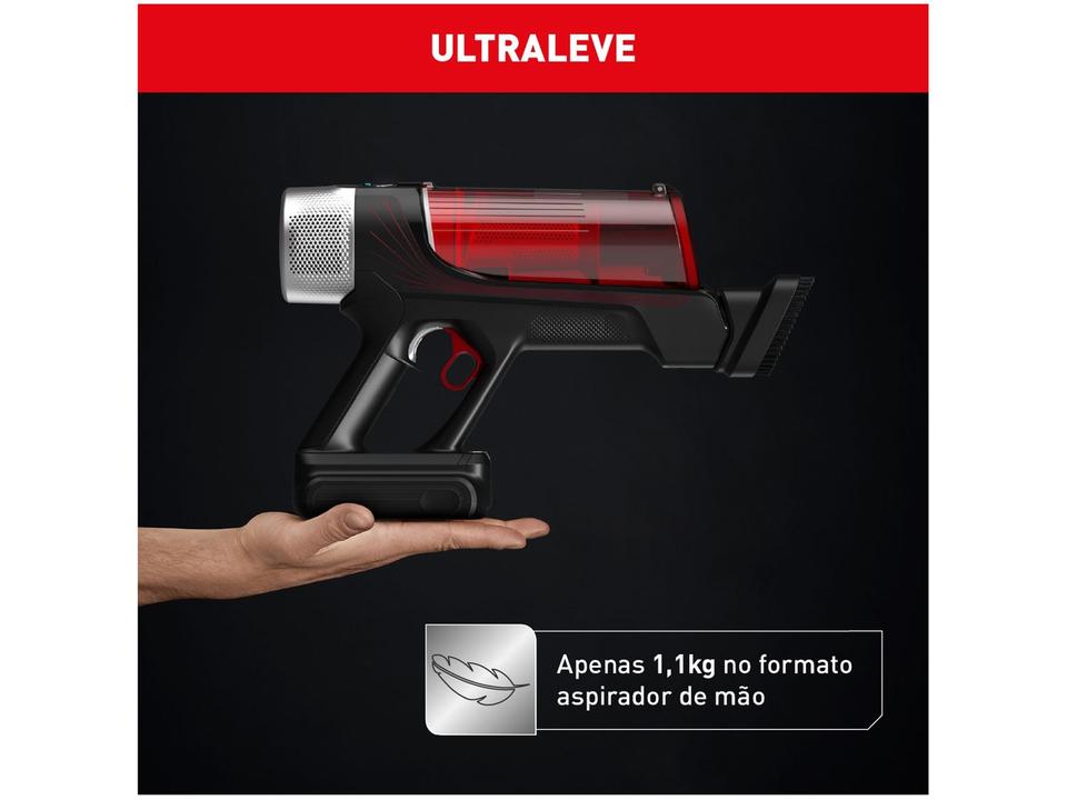 Aspirador de Pó Vertical e Portátil Arno sem Fio a Bateria 250W X-Force Flex 9.60 RH20 Vermelho - 11