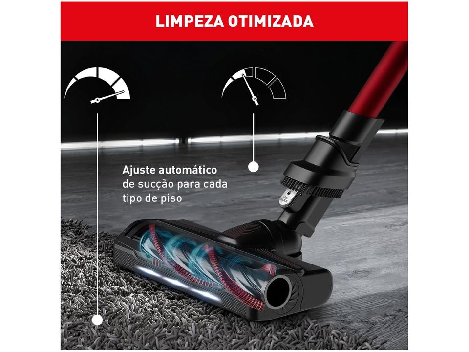 Aspirador de Pó Vertical e Portátil Arno sem Fio a Bateria 250W X-Force Flex 9.60 RH20 Vermelho - 4