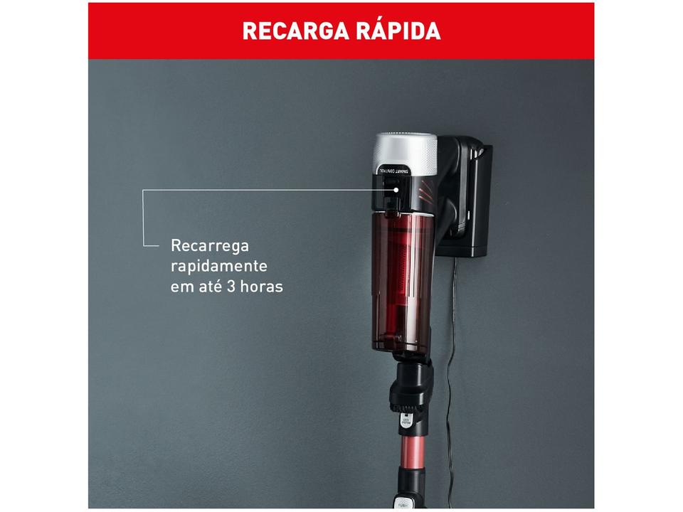 Aspirador de Pó Vertical e Portátil Arno sem Fio a Bateria 250W X-Force Flex 9.60 RH20 Vermelho - 14