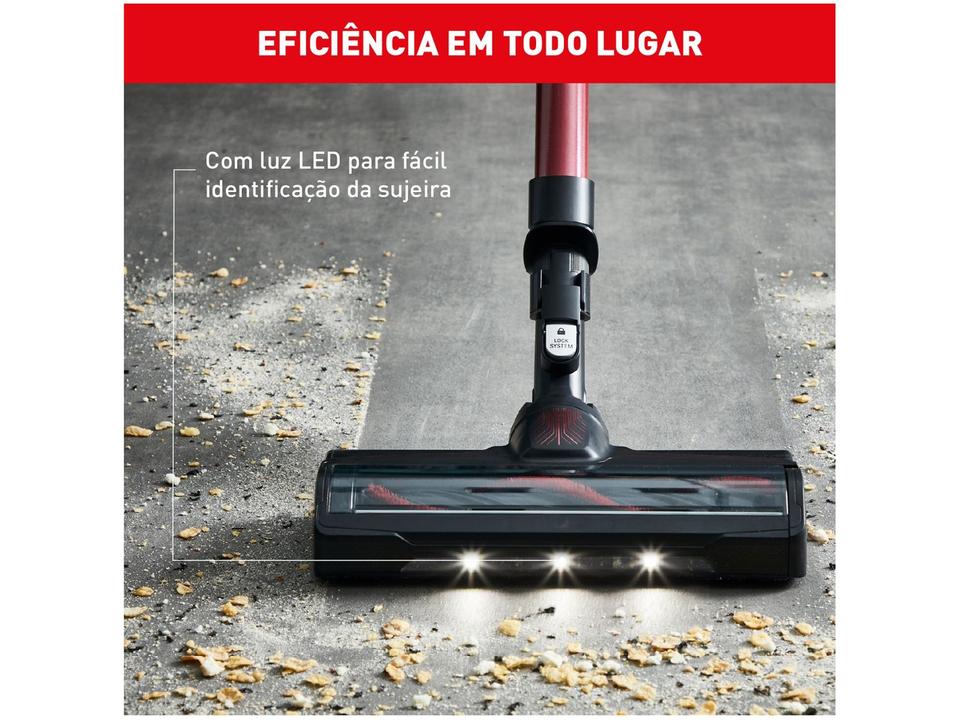 Aspirador de Pó Vertical e Portátil Arno sem Fio a Bateria 250W X-Force Flex 9.60 RH20 Vermelho - 12
