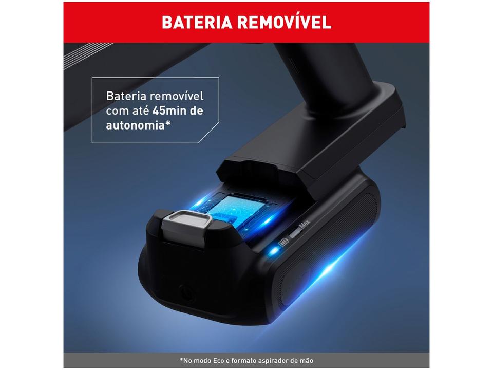 Aspirador de Pó Vertical e Portátil Arno sem Fio a Bateria 250W X-Force Flex 9.60 RH20 Vermelho - 13