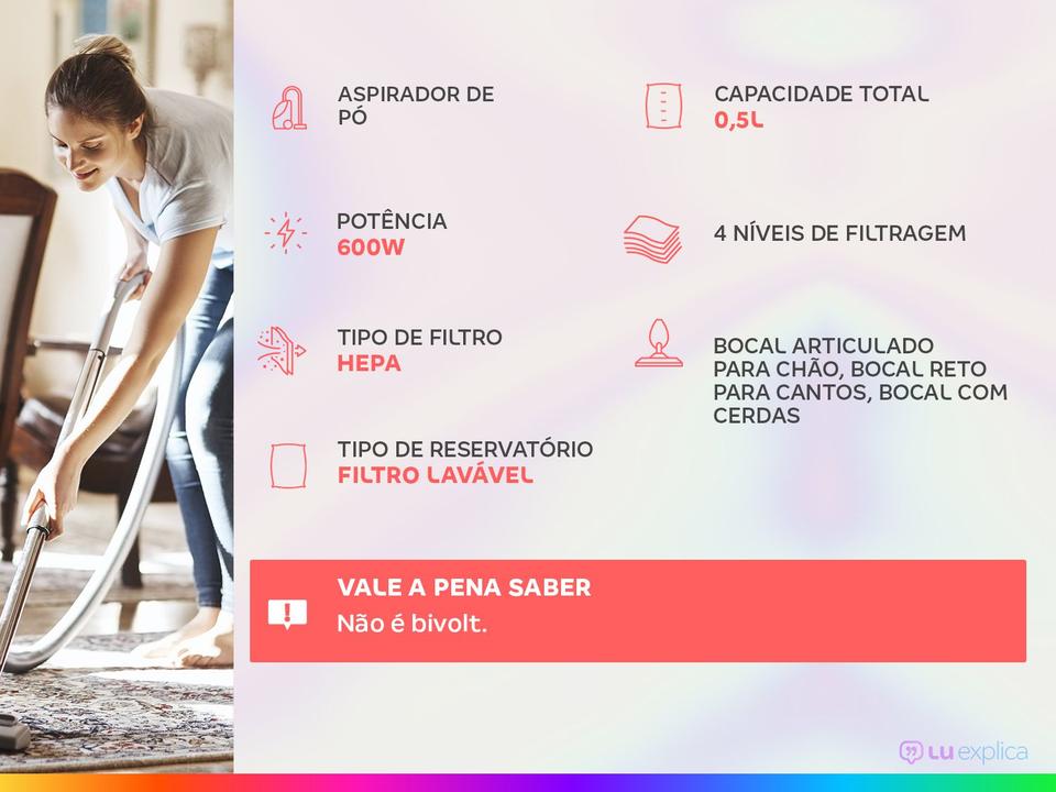 Aspirador de Pó Vertical Oster 600W Cooper Clean OASP601 2 em 1 - 1