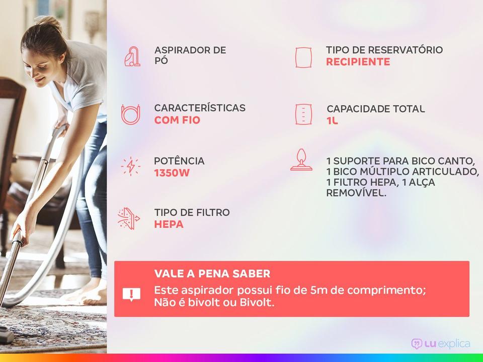 Aspirador de Pó Vertical Wap Filtro HEPA 1350W - 1