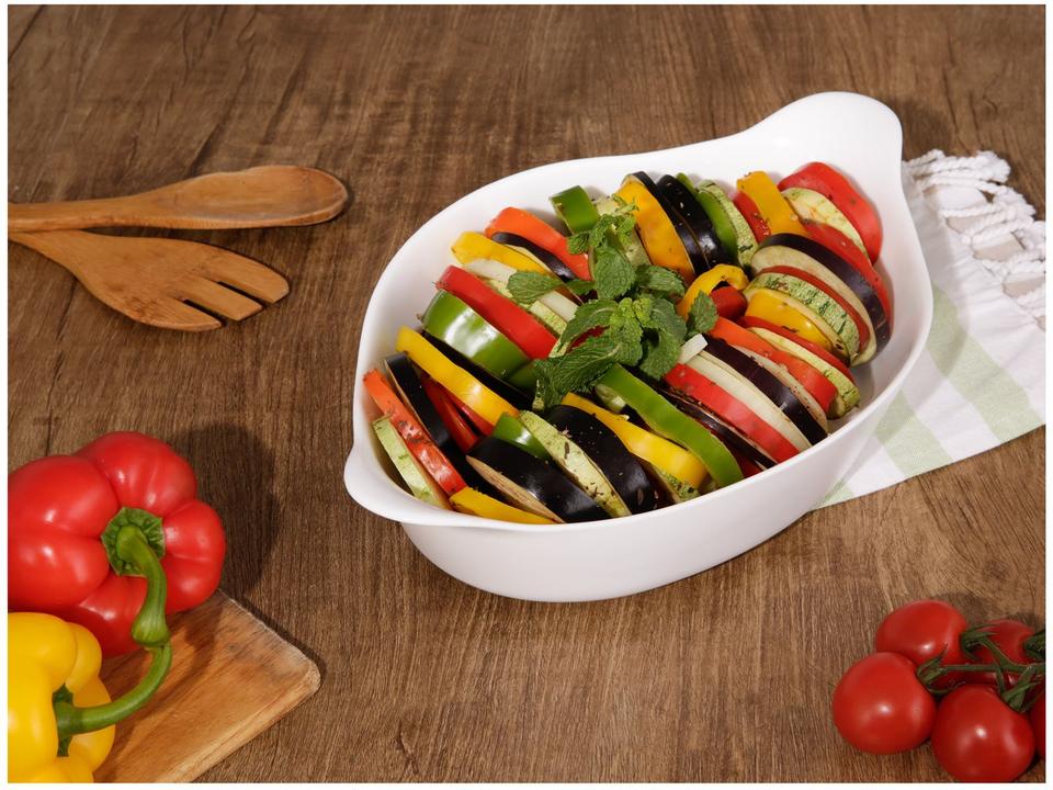 Assadeira de Vidro Oval 34cm Marinex Opaline - 1