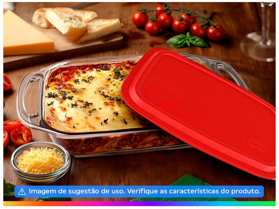 Assadeira de Vidro Retangular com Alças Marinex Seletta - 1