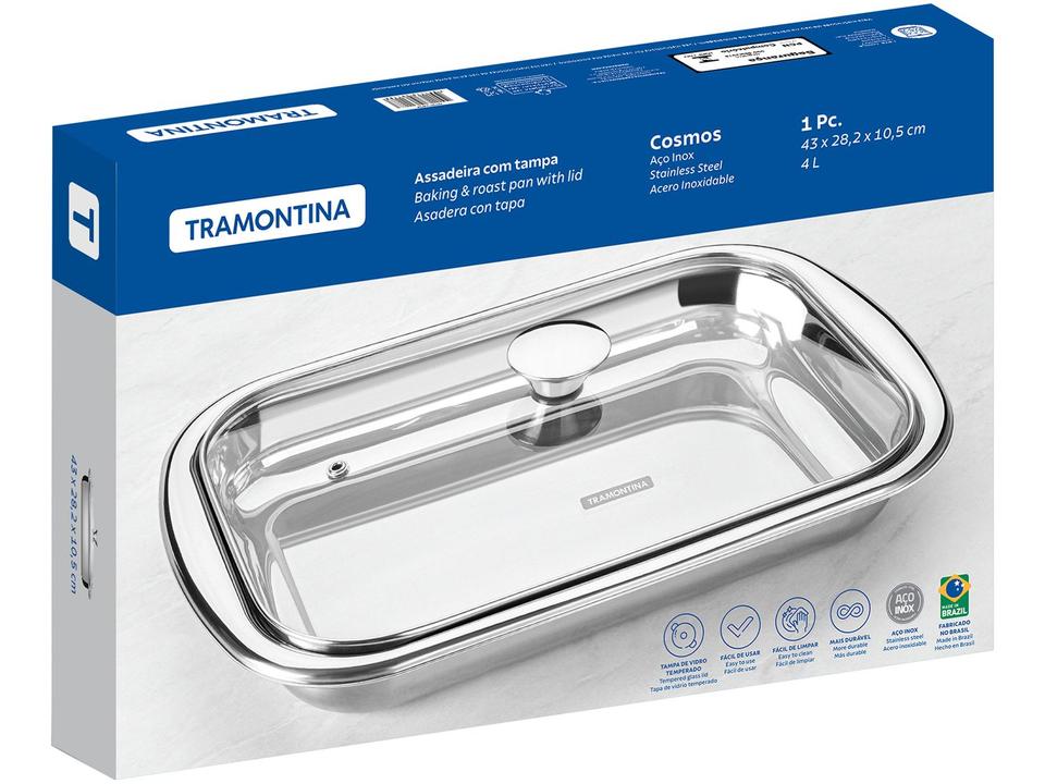 Assadeira Tramontina Retangular de Aço - 5