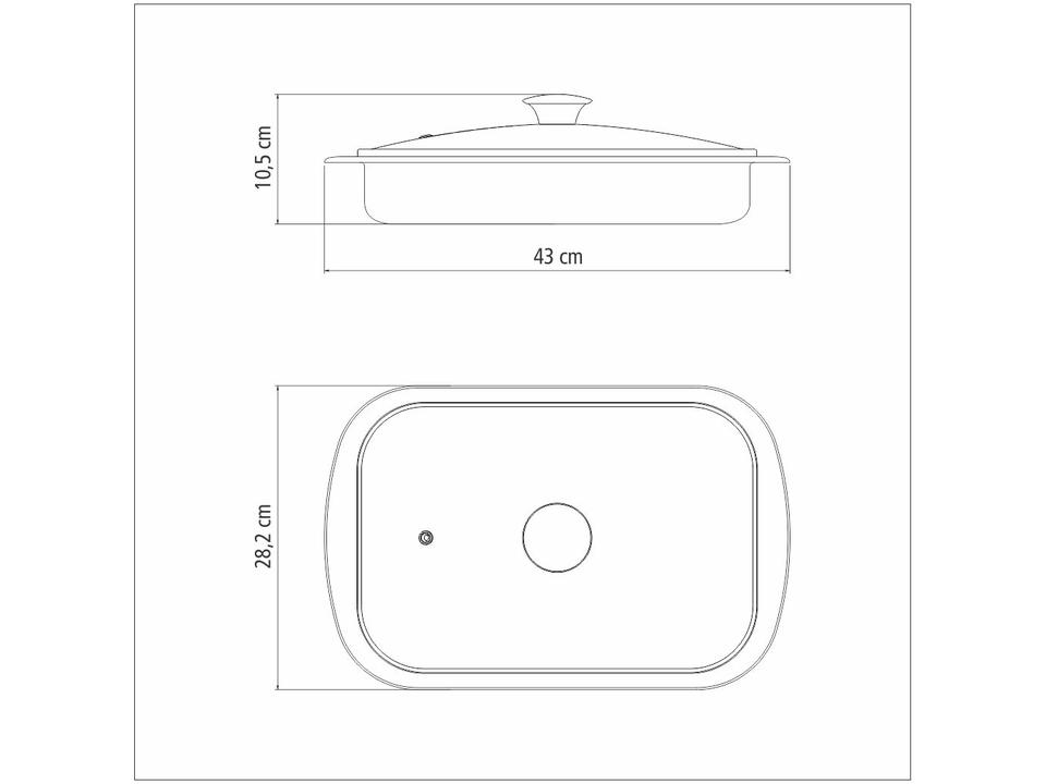 Assadeira Tramontina Retangular de Aço - 4