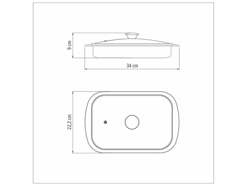 Assadeira Tramontina Retangular de Aço Cosmos 61315344 - 5