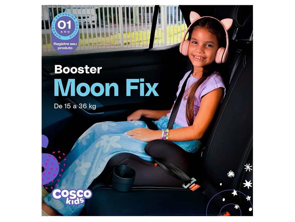 Assento de Elevação Cosco Kids Moon Fix 15 a 36kg Preto - 1