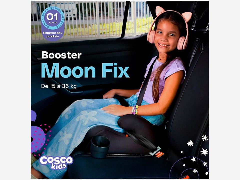 Assento de Elevação Cosco Kids Moon Fix 15 a 36kg Preto - 1