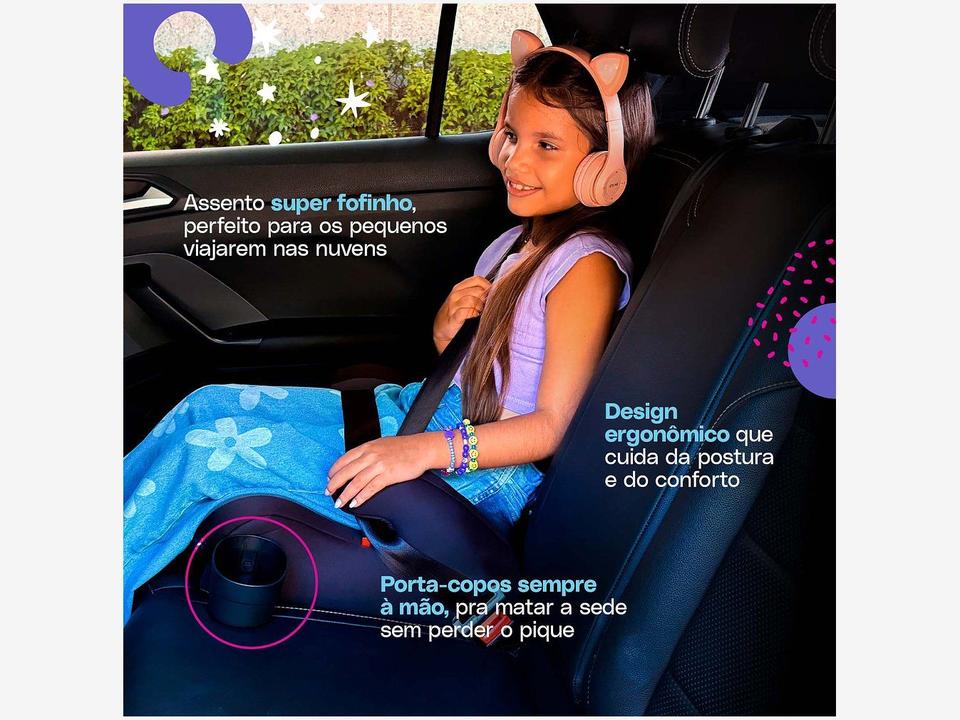 Assento de Elevação Cosco Kids Moon Fix 15 a 36kg Preto - 3