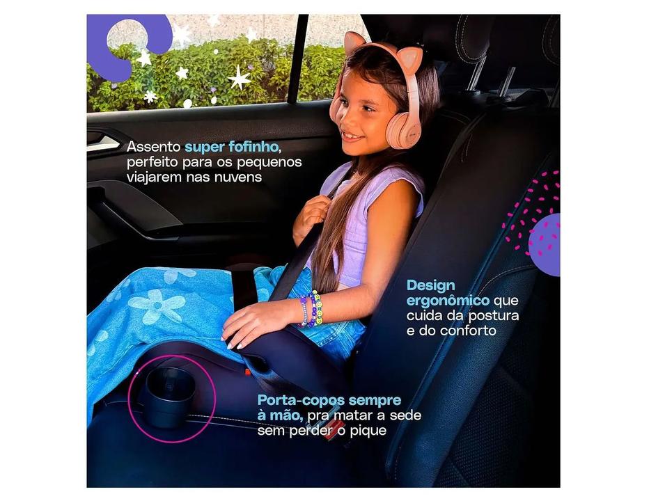 Assento de Elevação Cosco Kids Moon Fix 15 a 36kg Preto - 2