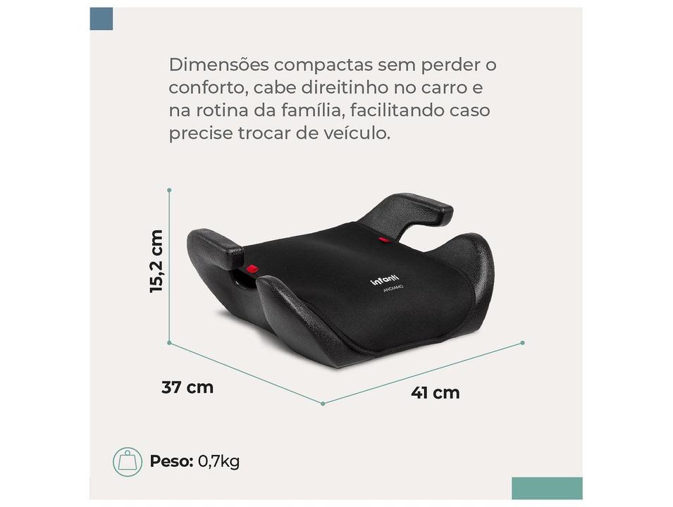 Assento de Elevação Infanti Andiamo 15 a 36kg Preto - 6