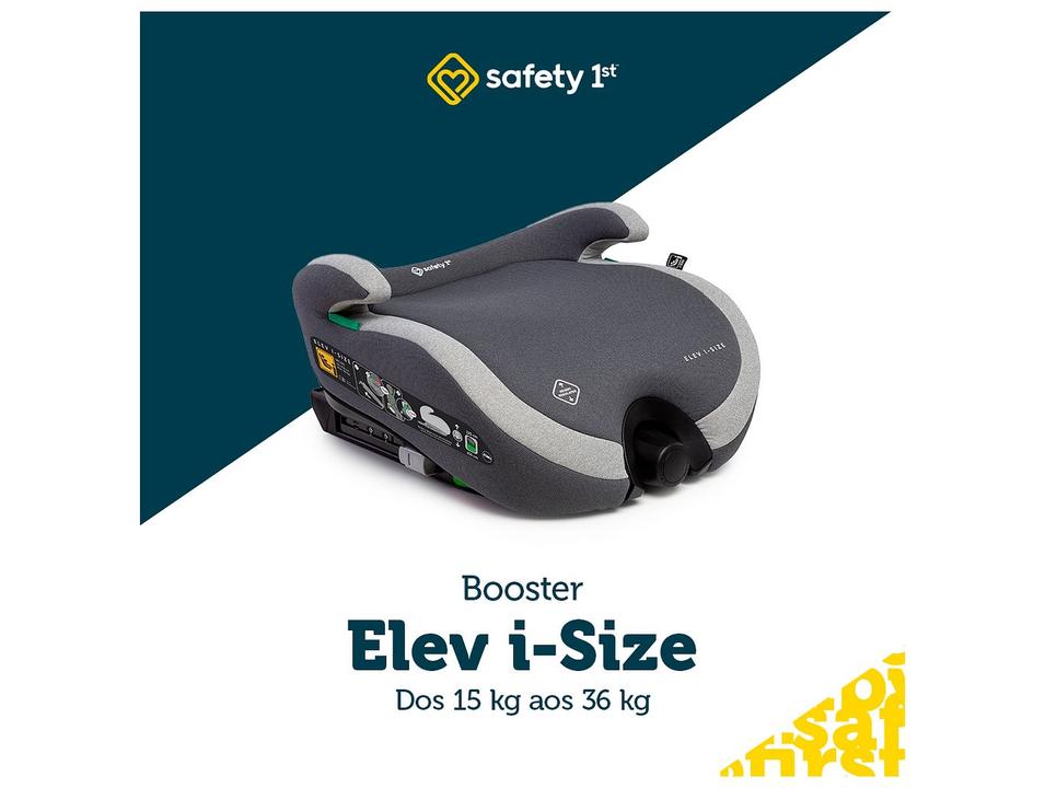 Assento de Elevação Safety 1st Elev i-Size Altura Regulável 15 a 36kg Cinza - 1