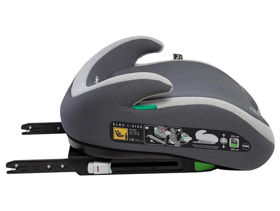 Assento de Elevação Safety 1st Elev i-Size Altura Regulável 15 a 36kg Cinza - 10